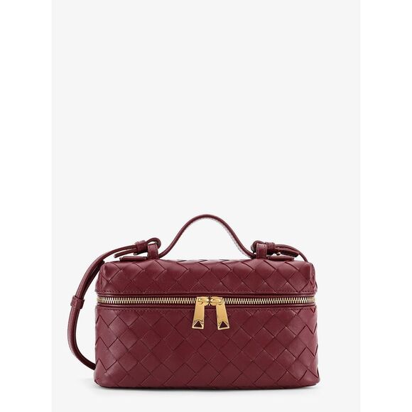 Bottega Veneta Women Bang Bang Leather Vanity Case With Intrecciato Motif - Picture 1 of 5
